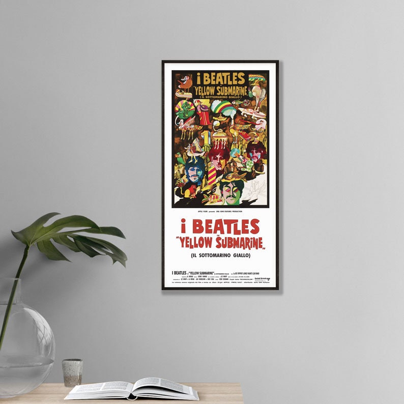 Yellow Submarine - Beatles - Italian Film Poster - Framed Print