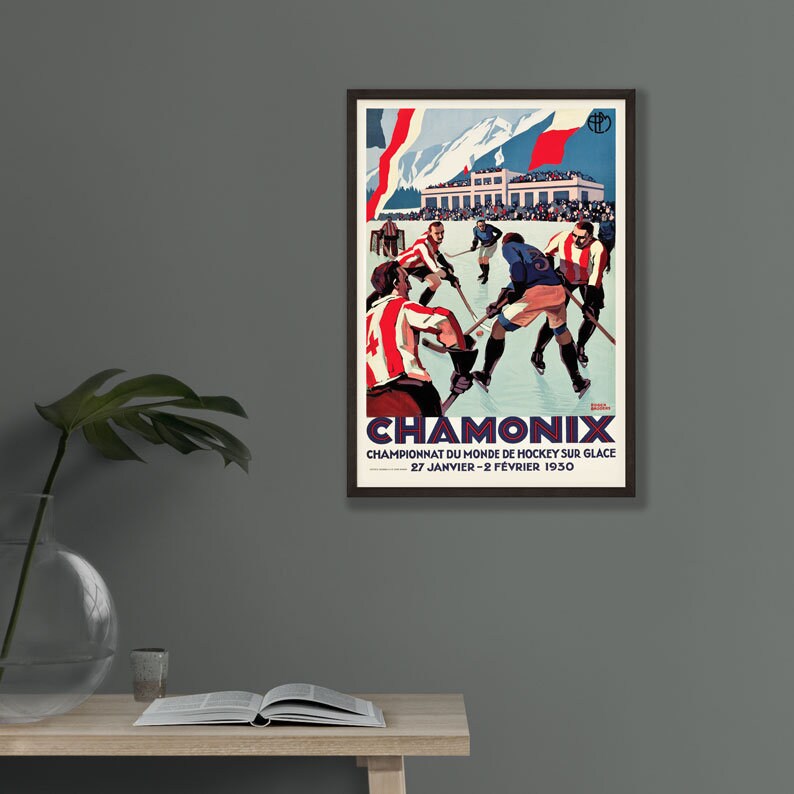 Chamonix Vintage Winter Sports Travel Poster