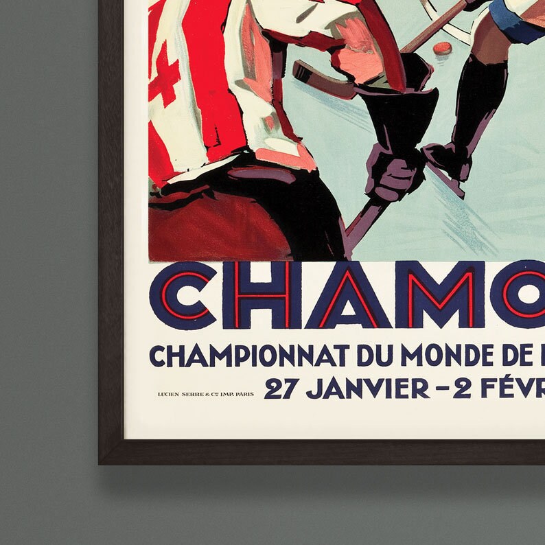 Chamonix Vintage Winter Sports Travel Poster