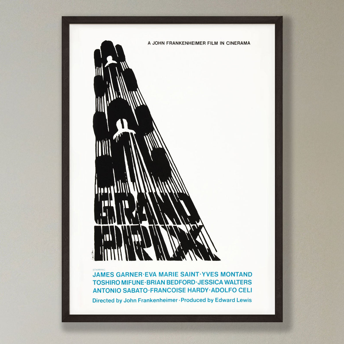 Grand Prix film poster - vintage reproduction framed print.