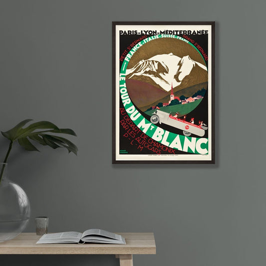 Tour du Mont Blanc Vintage Travel Poster