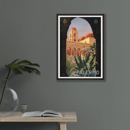 Vintage Palermo Sicily Italian Travel Poster