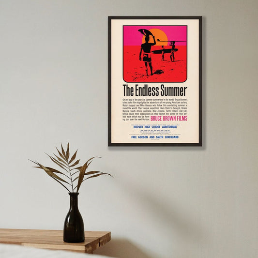 The Endless Summer - Surfing Movie - reproduction vintage framed print