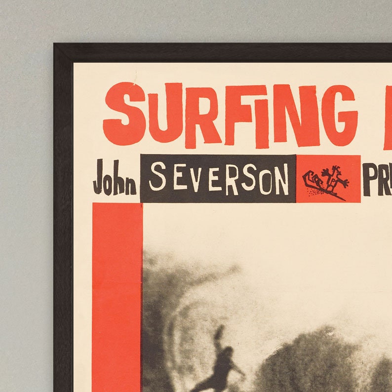 Surf Fever Surf Movie - reproduction vintage framed print