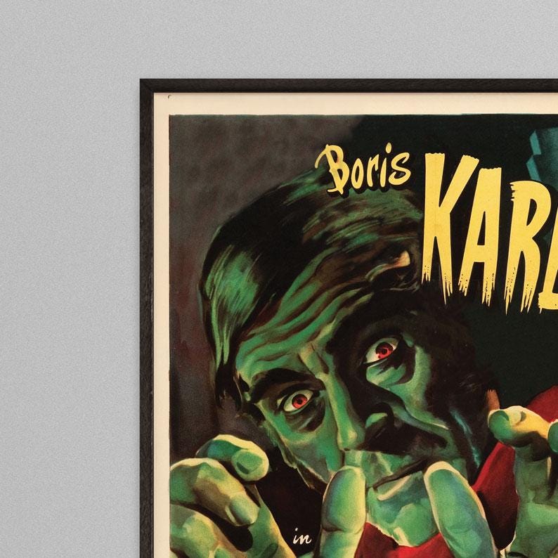 The Body Snatcher - Boris Karloff - Vintage Film Poster - Framed Print