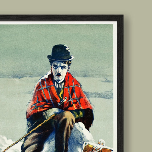 Charlie Chaplin - Gold Rush - Vintage Film Poster - Framed Print