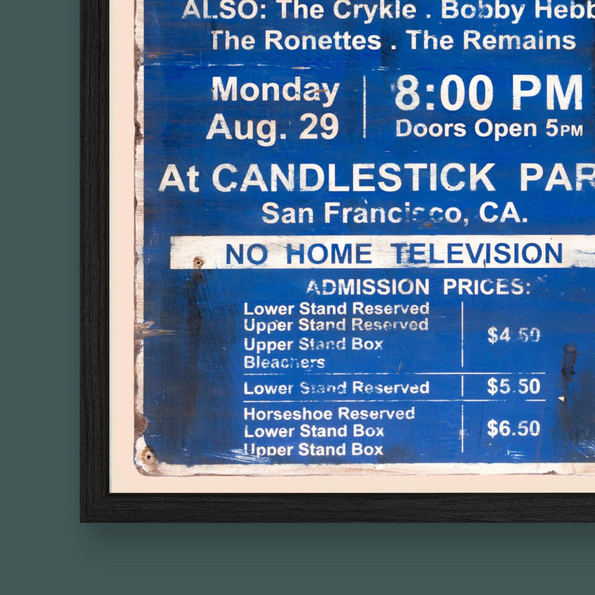 The Beatles - Candlestick Park Concert Poster - Framed Print