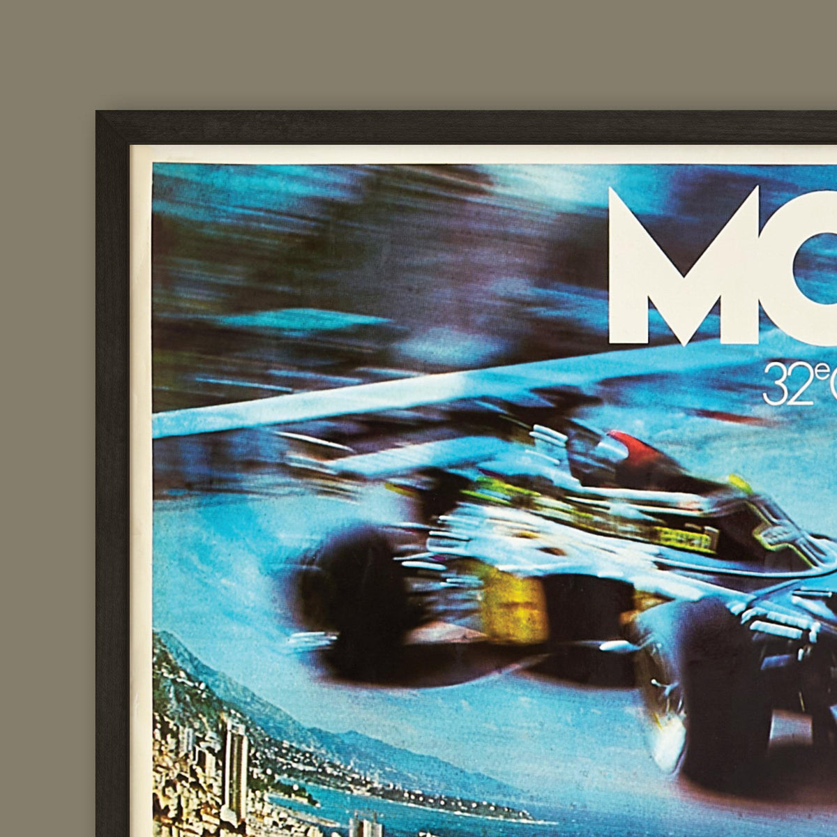 Monaco Grand Prix Poster - 1974 - vintage framed print