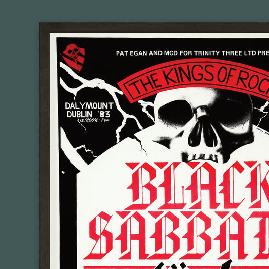 Black Sabbath - Dublin Concert Poster - Framed Print
