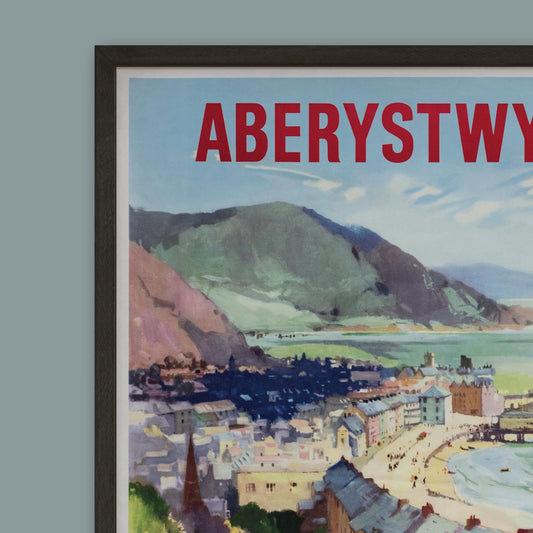Vintage Aberystwyth Railway Travel Poster