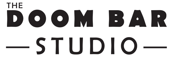 Logo of The Doom Bar Studio with black text on a white background