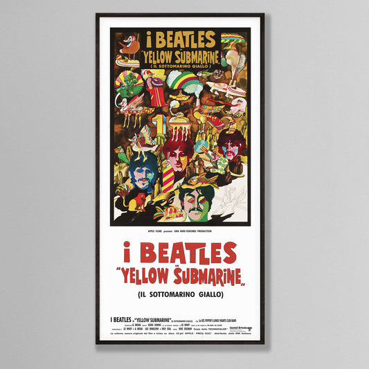 Yellow Submarine - Beatles - Italian Film Poster - Framed Print