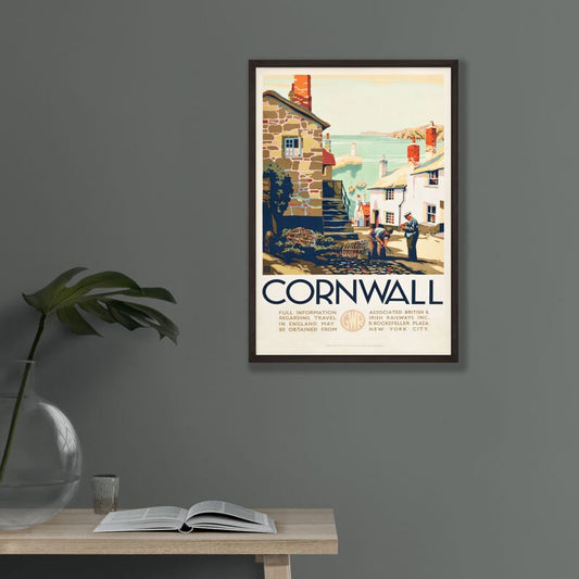 Vintage Cornwall travel poster
