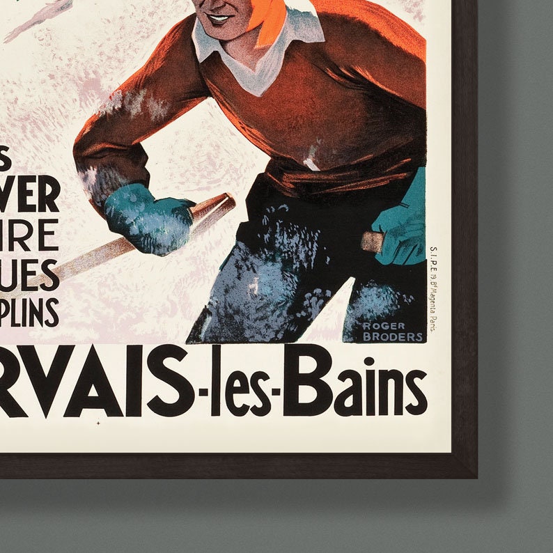 St Gervais-Les-Bains Vintage Winter Sports Travel Poster