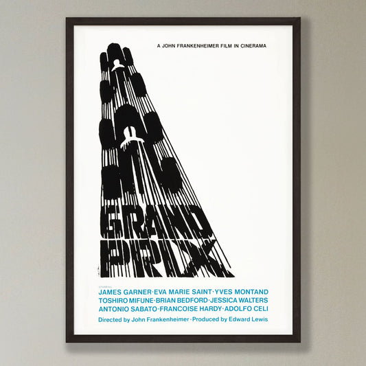 Grand Prix film poster - vintage reproduction framed print.