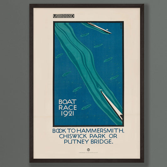 London Underground Boat Race Print 1921
