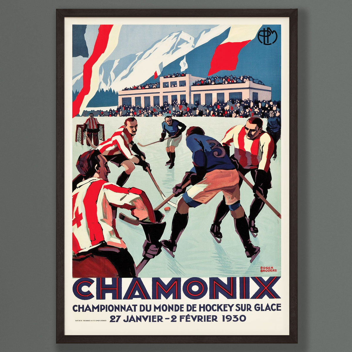 Chamonix Vintage Winter Sports Travel Poster