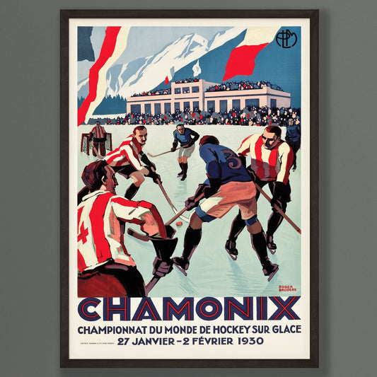 Chamonix Vintage Winter Sports Travel Poster