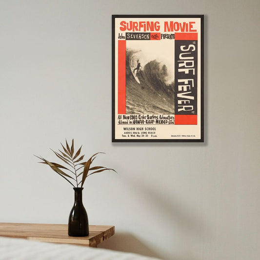 Surf Fever Surf Movie - reproduction vintage framed print