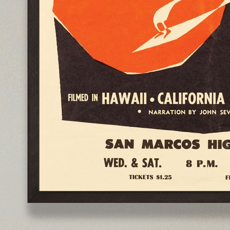 Big Wednesday - Surfing Movie - reproduction vintage framed print
