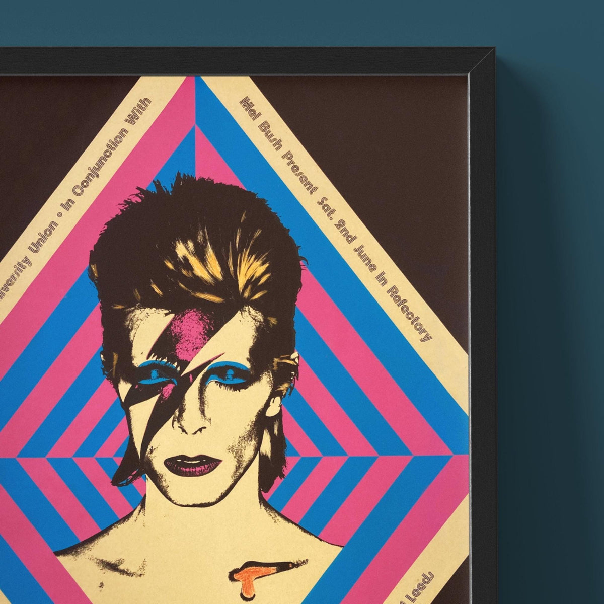 David Bowie vintage concert poster frame
