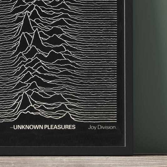 Joy Division - Unknown Pleasures Music Poster - Framed Print