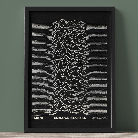 Joy Division - Unknown Pleasures Music Poster - Framed Print