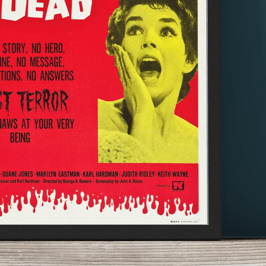 Night of the Living Dead - Film Poster - Framed Print