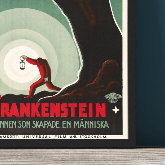 Frankenstein - Swedish Film Poster - Framed Print