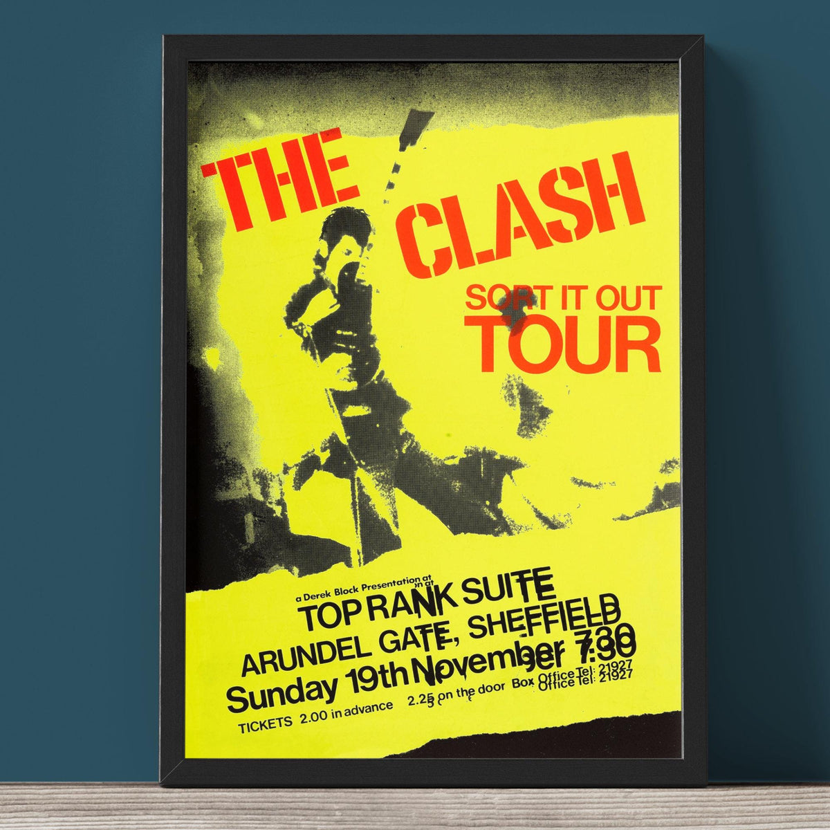 The Clash - Sort It Out Tour Concert Poster Sheffield - Framed Print