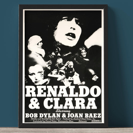 Bob Dylan and Joan Baez - Renaldo and Clara Film Poster - Framed Print