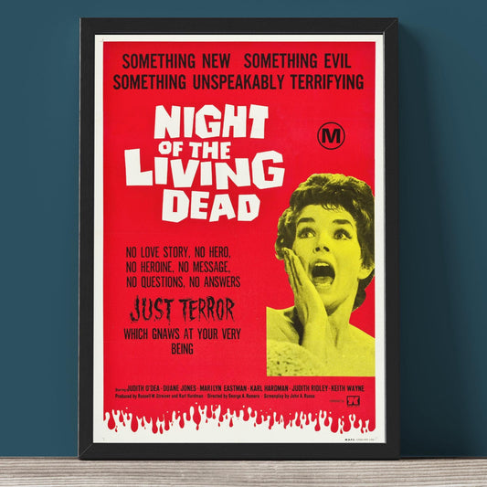 Night of the Living Dead - Film Poster - Framed Print