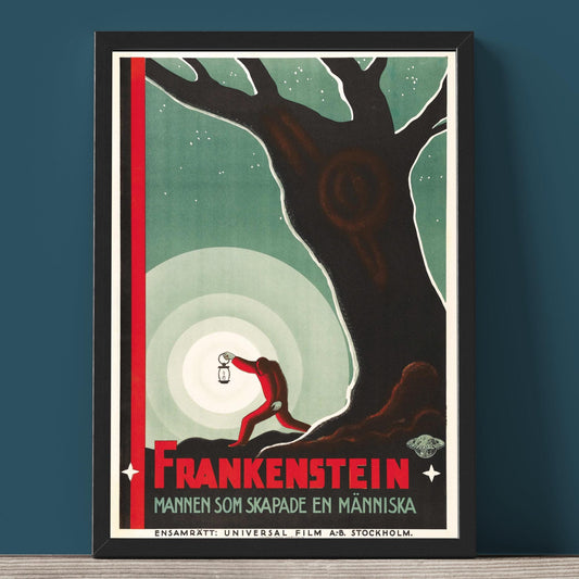 Frankenstein - Swedish Film Poster - Framed Print