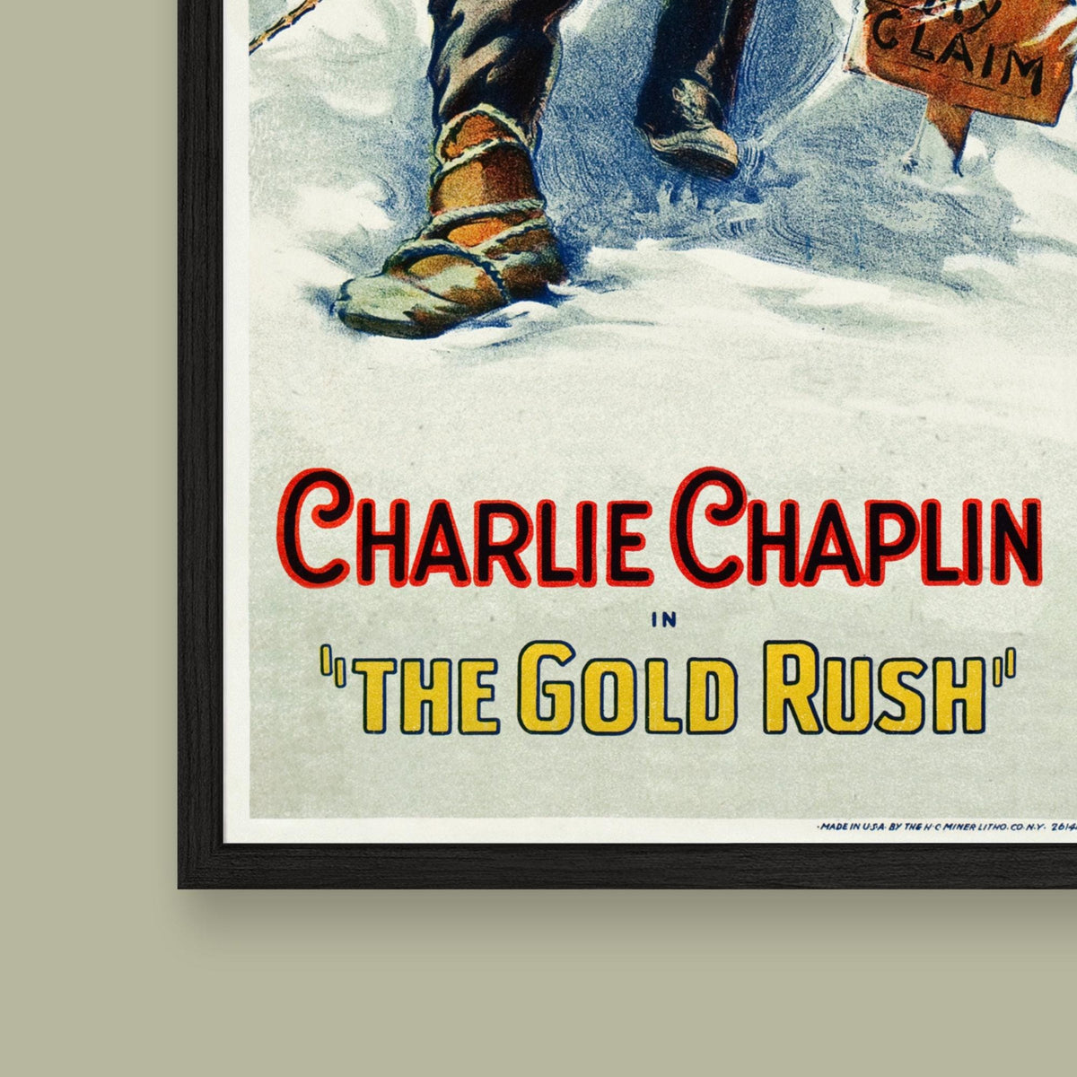 Charlie Chaplin - Gold Rush - Vintage Film Poster - Framed Print