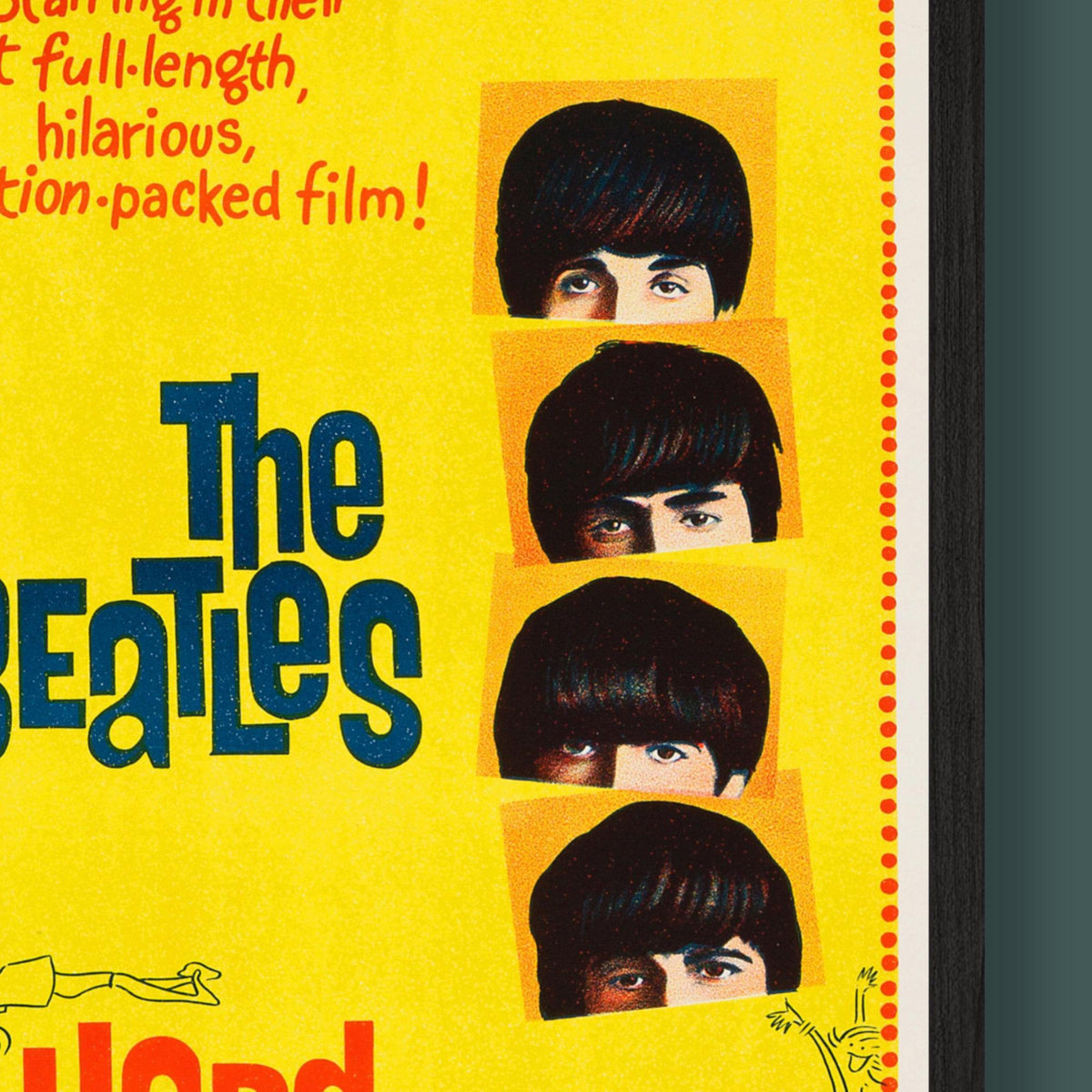 A Hard Day's Night - The Beatles Film Poster- Framed Print