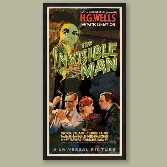 The Invisible Man vintage film poster framed print