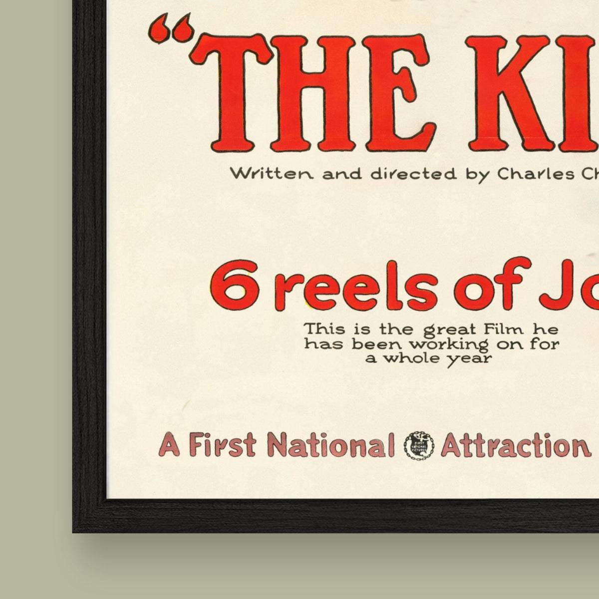 Charlie Chaplin - The Kid - Vintage Film Poster - Framed Print