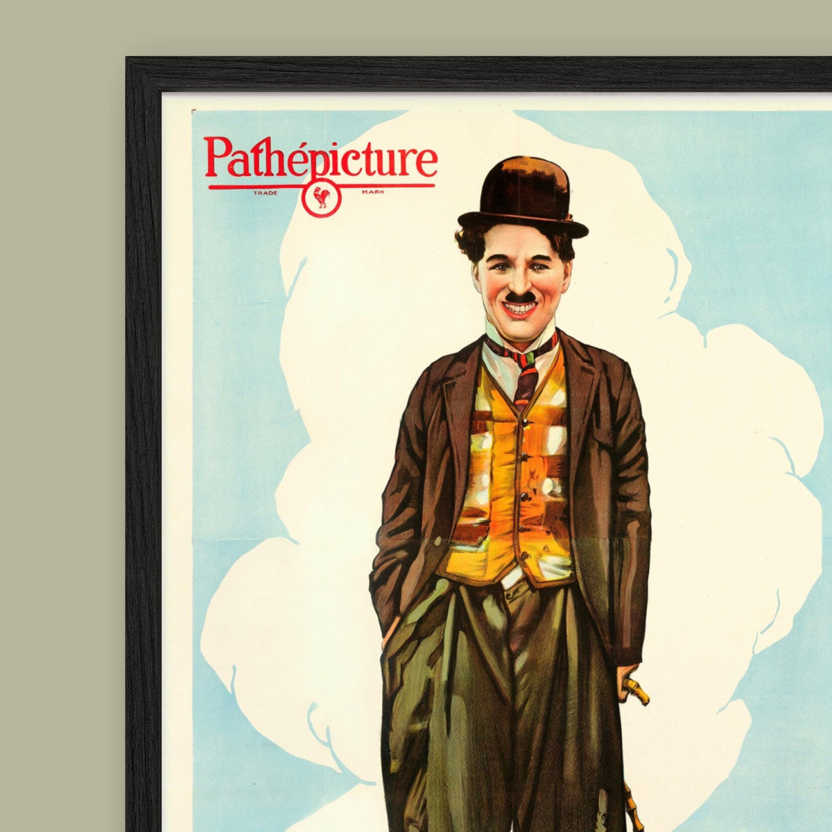 Charlie Chaplin - Sunnyside - Vintage Film Poster - Framed Print