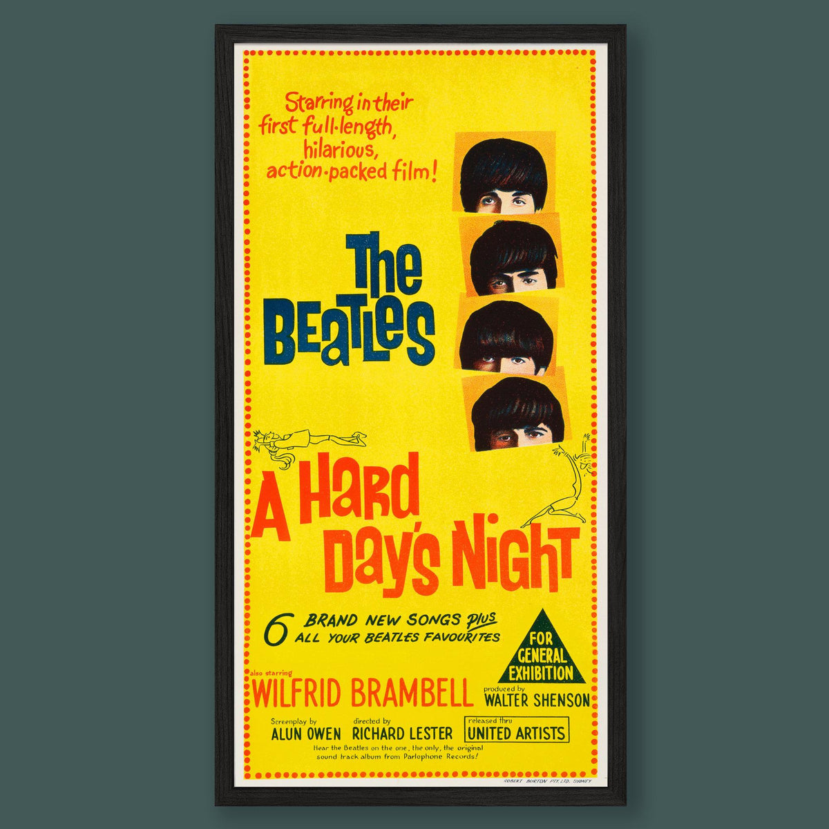 A Hard Day's Night - The Beatles Film Poster- Framed Print