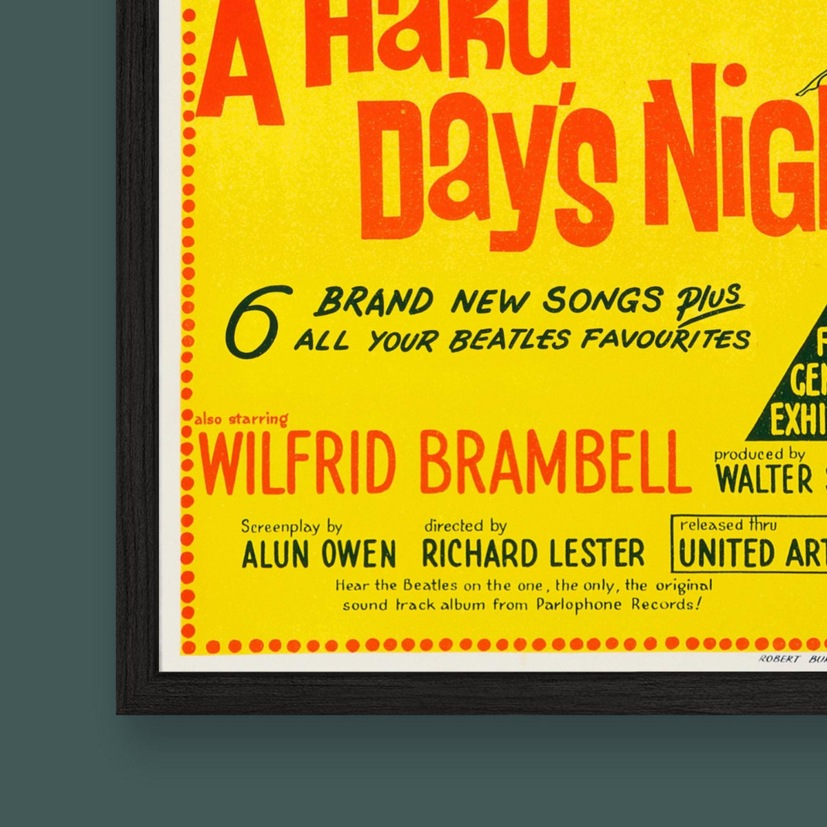 A Hard Day's Night - The Beatles Film Poster- Framed Print