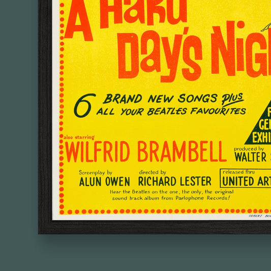 A Hard Day's Night - The Beatles Film Poster- Framed Print