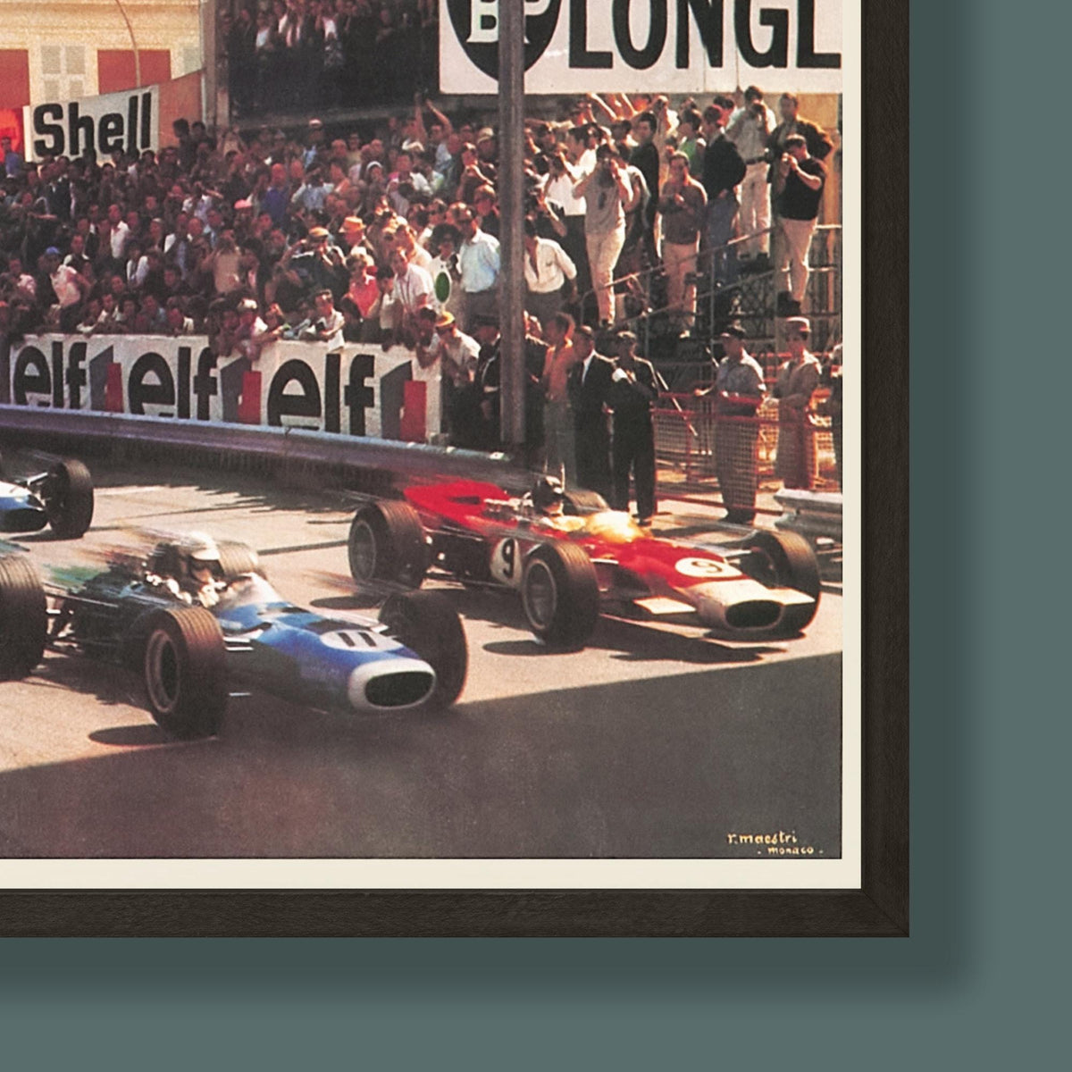 Monaco Grand Prix Poster - 1969 vintage framed print