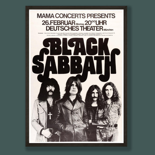 Black Sabbath - Munich Concert Poster - Framed Print