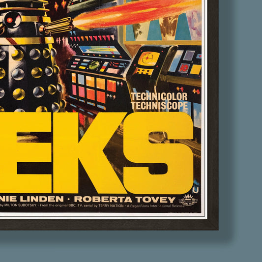 Doctor Who and the Daleks - Colour Film Poster - Framed Print