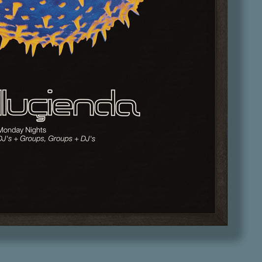 Hallucienda Club Night Poster - Framed Print