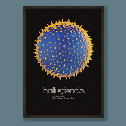 Hallucienda Club Night Poster - Framed Print