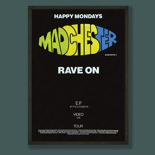 Happy Mondays - Madchester Music Poster - Framed Print