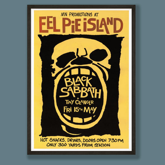 Black Sabbath - Eel Pie Island Concert Poster - Framed Print