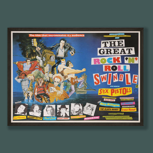 Sex Pistols - The Great Rock 'n' Roll Swindle - Film Poster - Framed Print