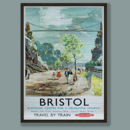 Vintage Bristol Railway Travel Poster